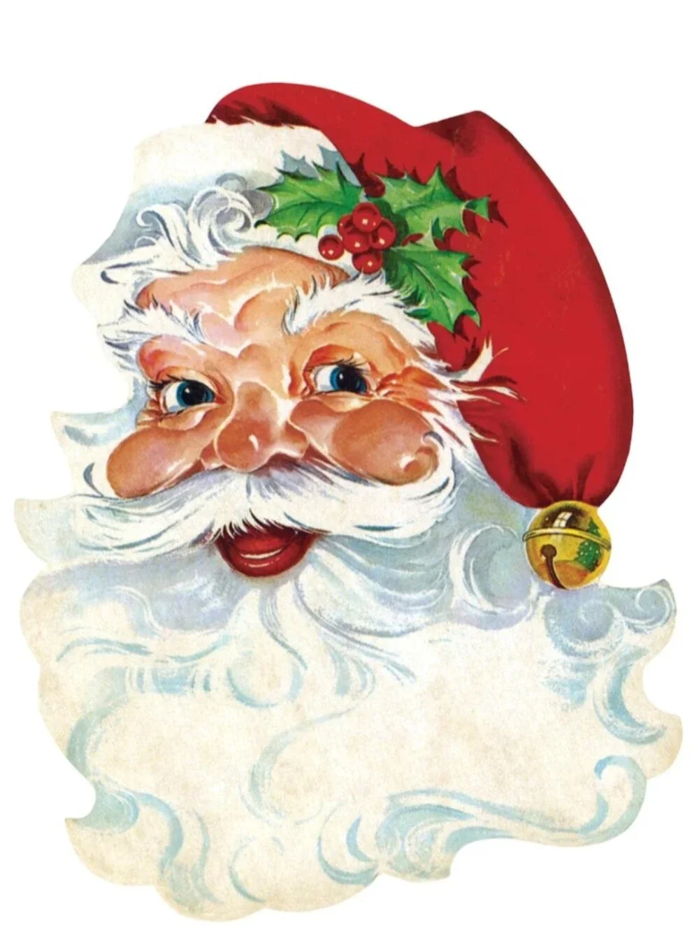 Hester & Cook Santa Claus Red Paper Placemats, Set of 12 Diecuts- Made in USA
